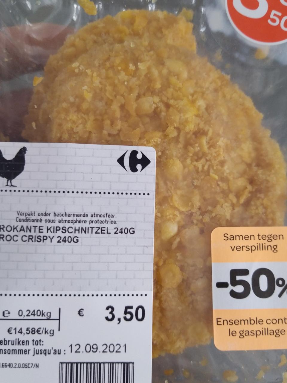 Fotografie - Krokante Kipschnitzel Carrefour