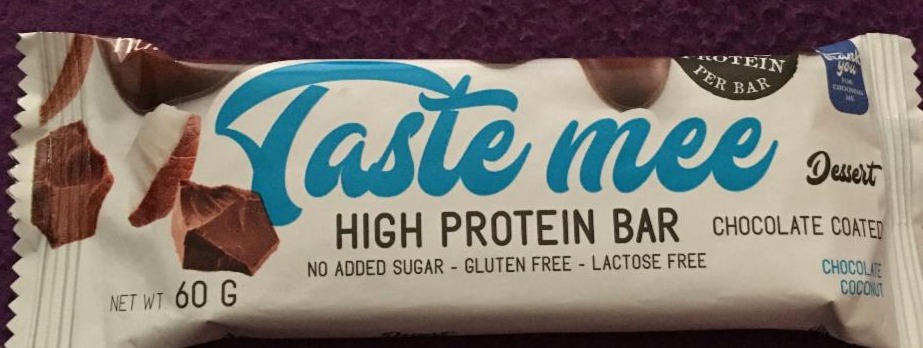 Fotografie - Taste mee High protein bar chocolate coconut