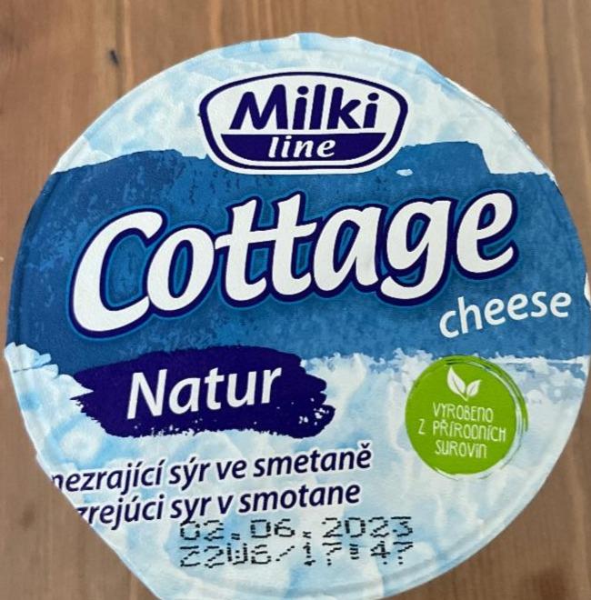 Fotografie - Cottage cheese natur nezrající sýr ve smetaně Milki line