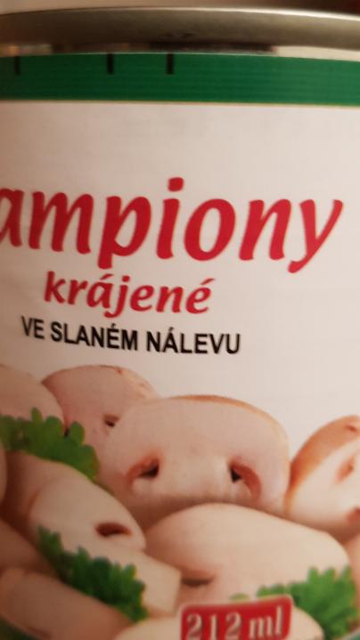 Fotografie - žampiony krajané ve slaném nalevu