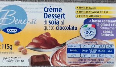 Fotografie - Crème Dessert di soia al gusto cioccolato Coop