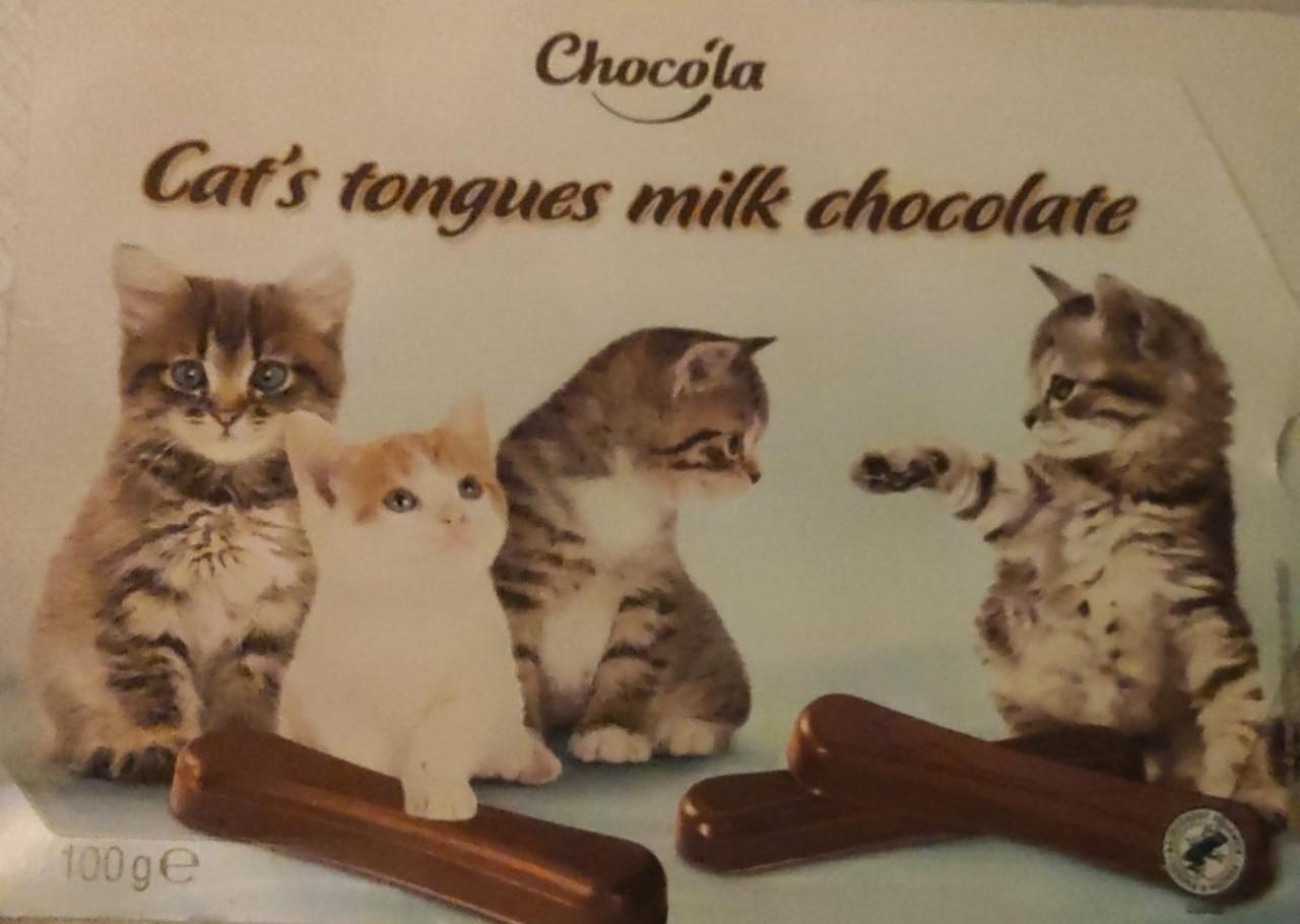 Fotografie - Cat's tongues milk chocolate Chocola