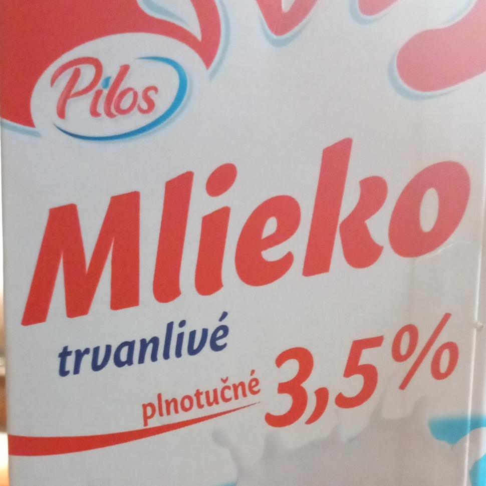 Fotografie - Mléko plnotučné trvanlivé 3,5% Pilos