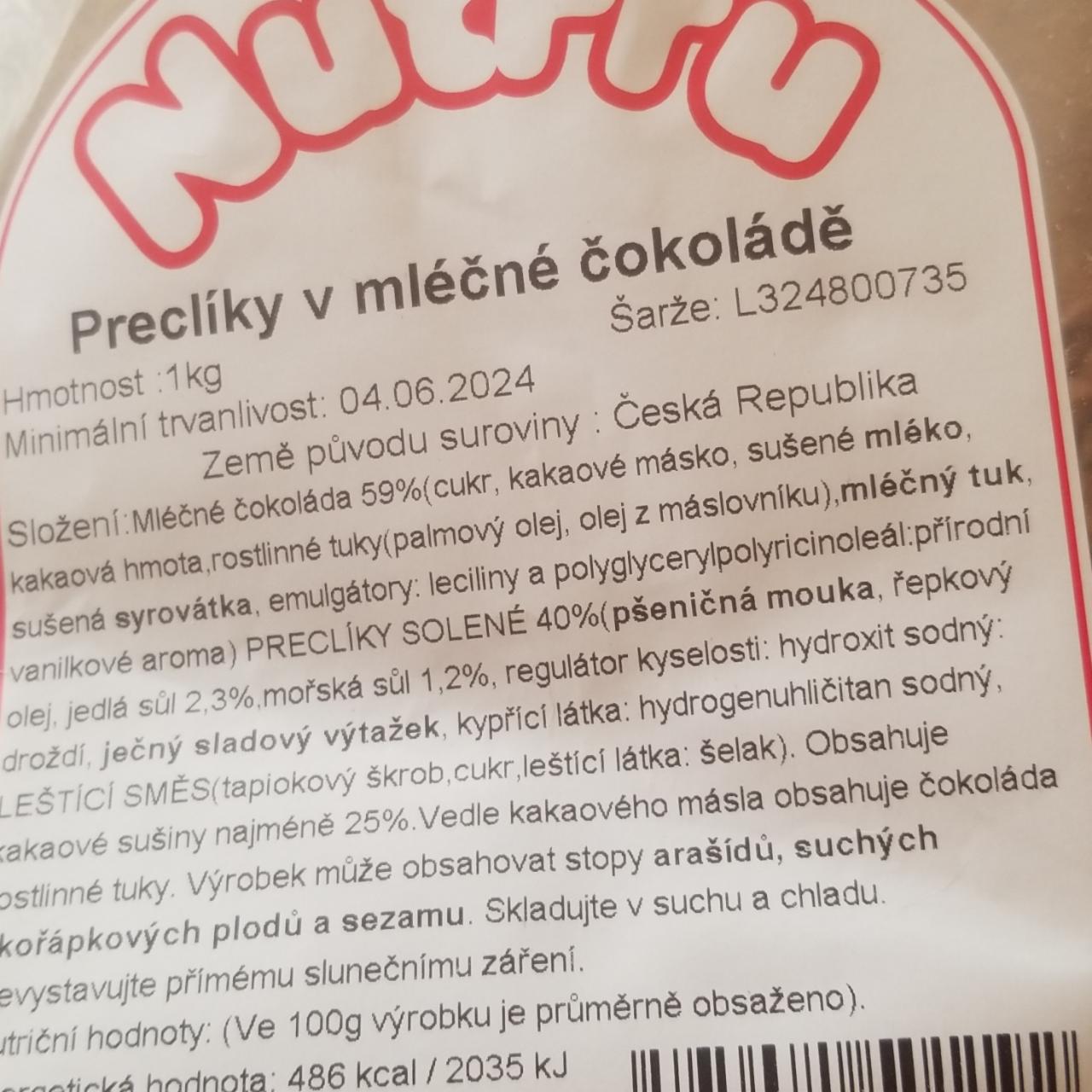 Fotografie - preclíky v mléčné čokoladě