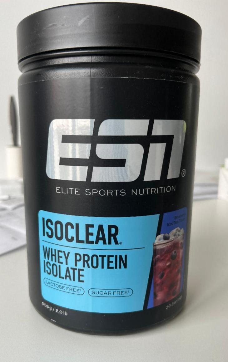 Fotografie - Isoclear whey protein isolate blueberry iced tea flavor ESN