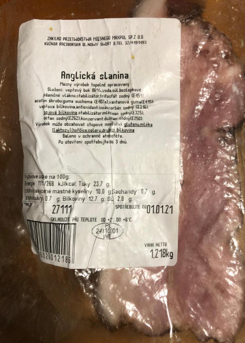 Fotografie - Anglická slanina Maxpol