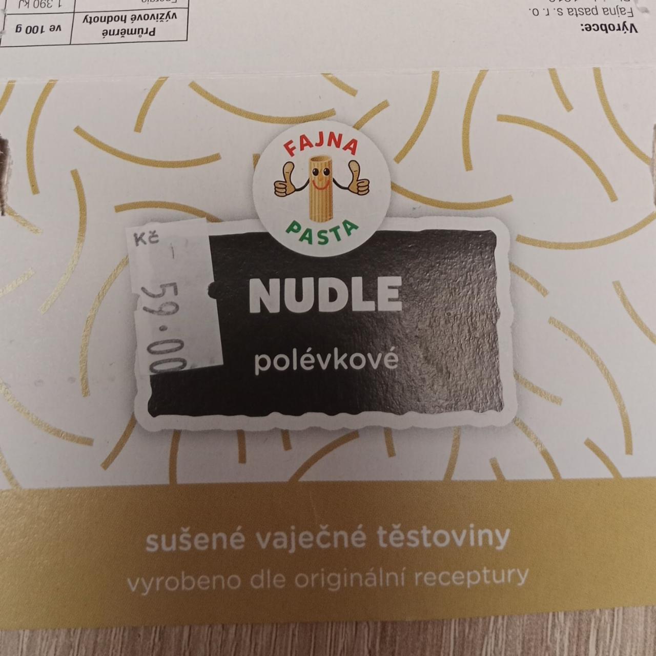 Fotografie - Nudle polévkové Fajna pasta