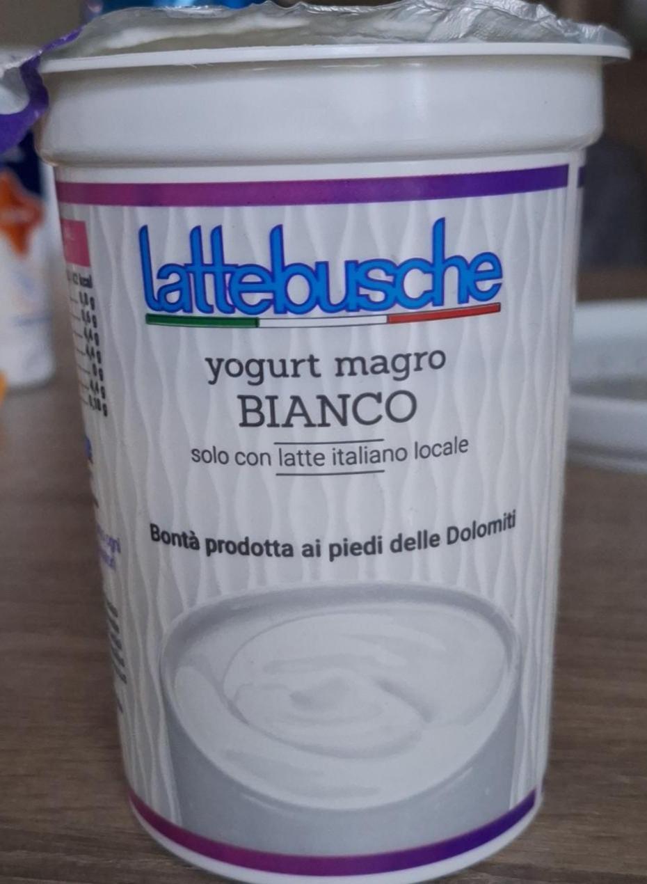 Fotografie - Yogurt magro bianco solo con latte italiano locale Lattebusche