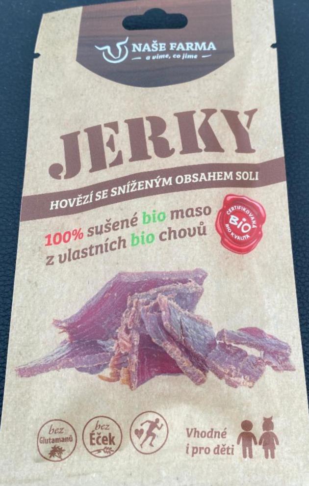 Fotografie - Jerky Hovězí se sníženým obsahem soli Naše Farma