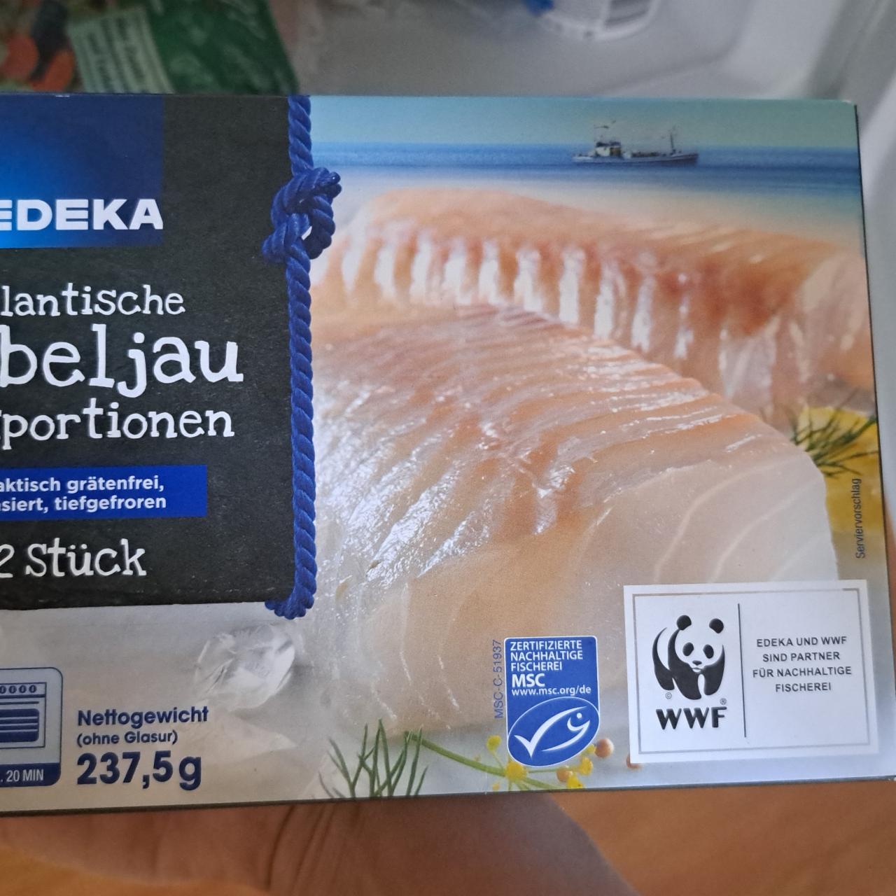 Fotografie - Atlantische Kabeljau Filetportionen Edeka