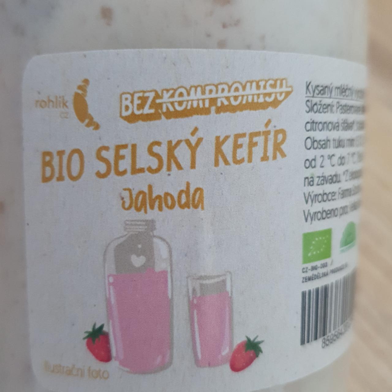 Fotografie - Bio selský kefír jahoda bez kompromisu Rohlik.cz