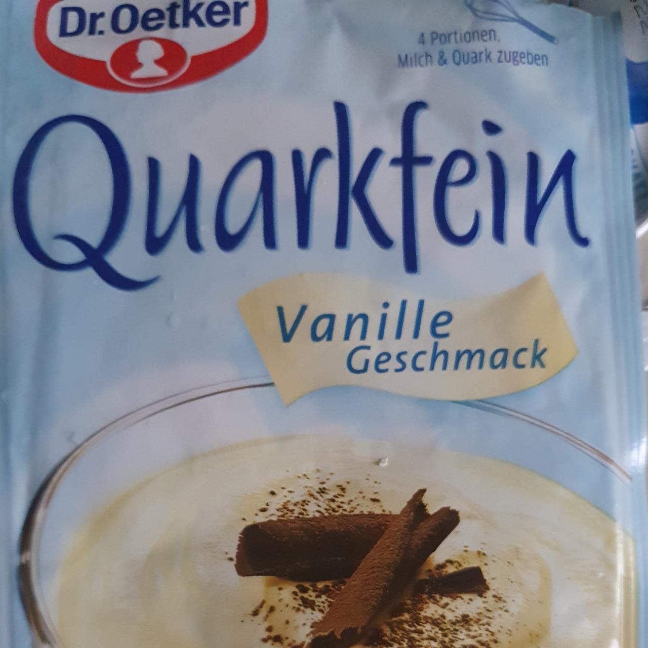 Fotografie - Quarkfein Vanille Geschmack Dr.Oetker