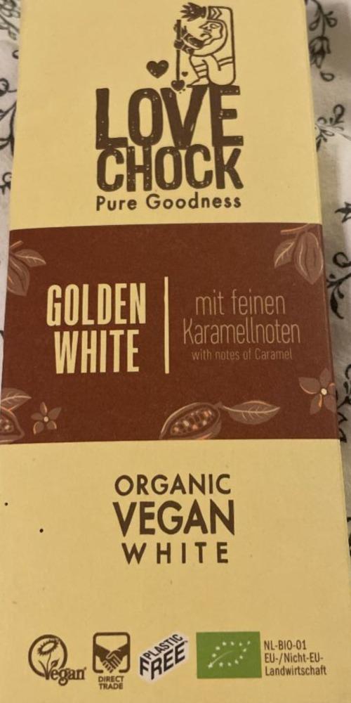 Fotografie - Love chock Golden White Vegan