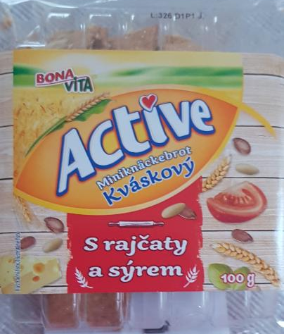 Fotografie - Active miniknäckebrot kváskový s rajčaty a sýrem Bonavita