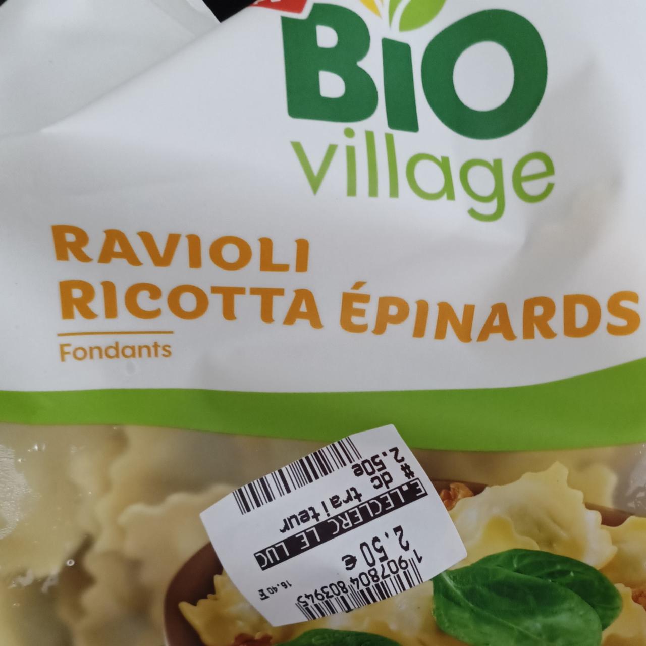 Fotografie - Ravioli Ricotta épinards Bio Village