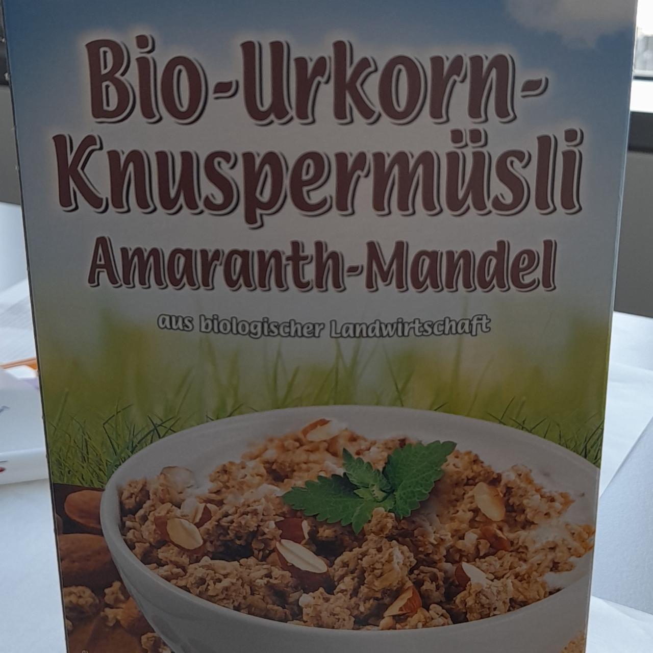 Fotografie - Bio-Urkorn-Knuspermüsli Amaranth-Mandel Spar Natur pur