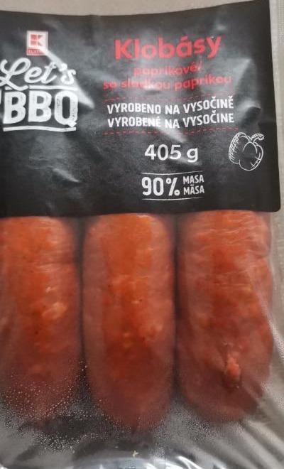 Fotografie - Let's BBQ Klobásy paprikové se sladkou paprikou 90% masa K-Classic