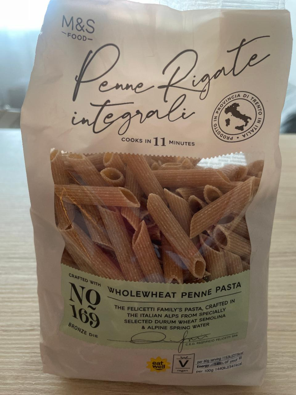 Fotografie - Penne Rigate integrali No169 M&S Food