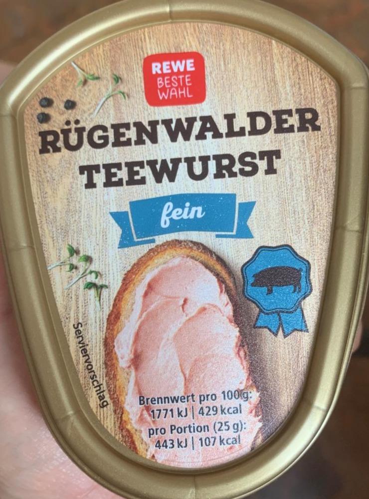 Fotografie - Rügenwalder teewurst fein Rewe beste wahl