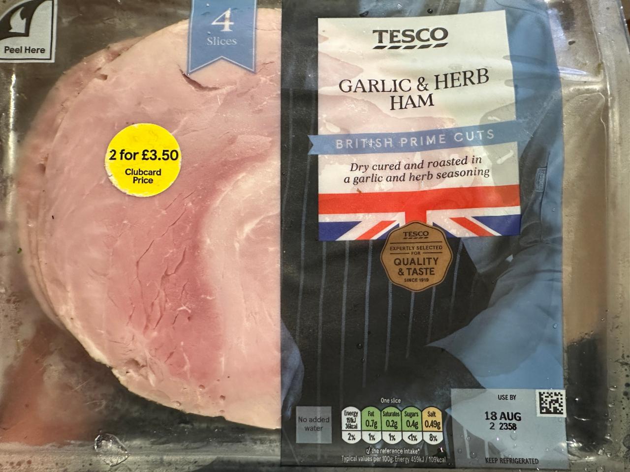 Fotografie - Garlic & herb ham Tesco