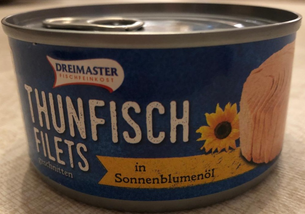 Fotografie - Thunfisch filets in Sonnenblumenöl Dreimaster