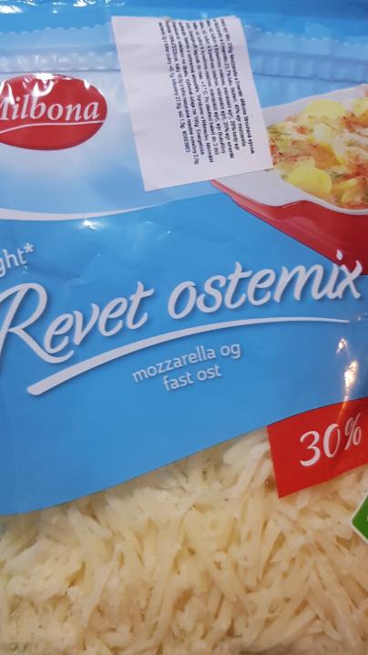 Fotografie - Light Revet Ostemix Mozzarella og Milbona