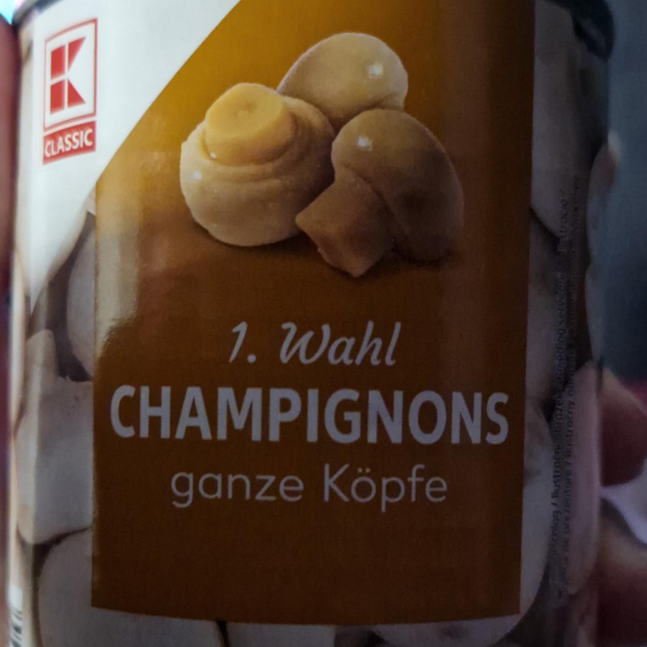 Fotografie - Wahl Champignons ganze Köpfe K-Classic