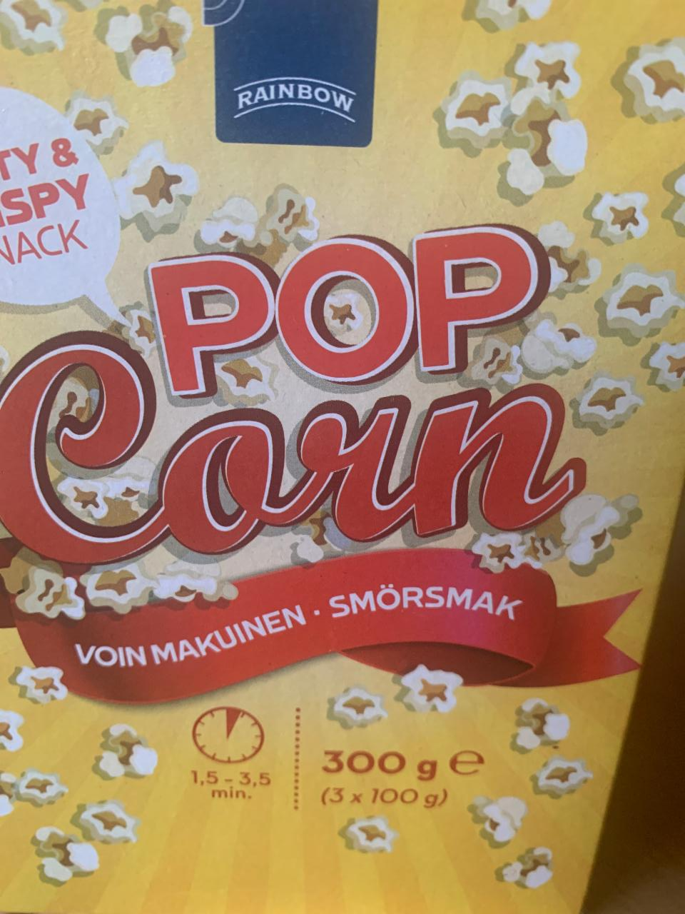 Fotografie - Popcorn salty & crispy voin makuinen Rainbow