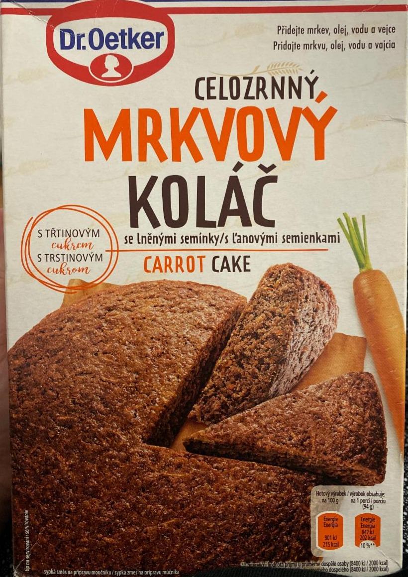 Fotografie - Celozrnný mrkvový koláč Dr.Oetker