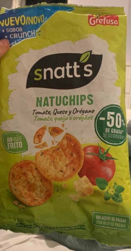 Fotografie - Natuchips Tomate, Queso y Orégano -50% de grasa Snatt's