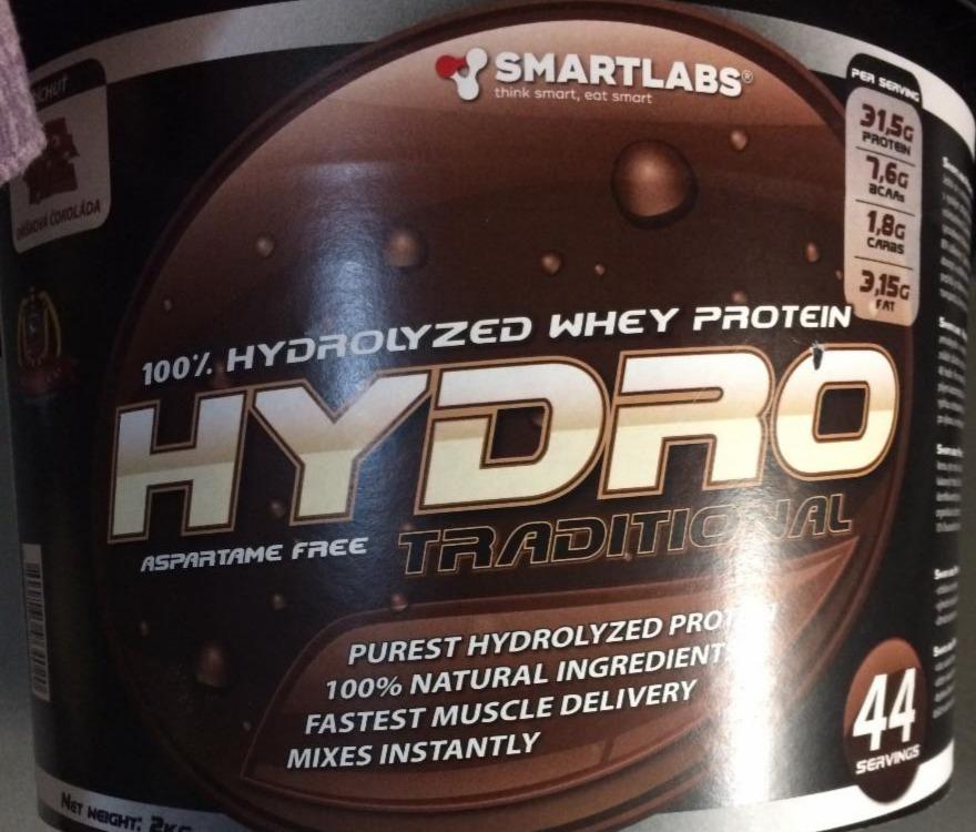 Fotografie - Hydrolyzed whey protein traditional hořká čokoláda Smartlabs