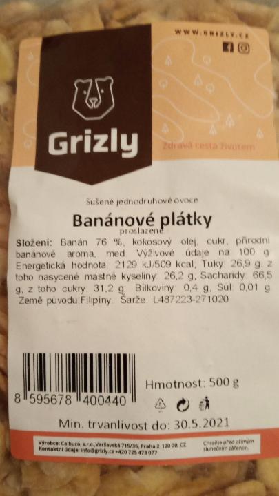 Fotografie - Grizly Banánové plátky