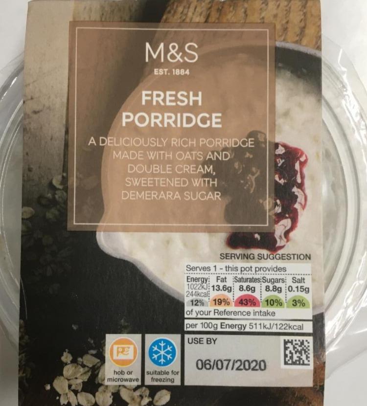 Fotografie - Fresh porridge Marks & Spencer