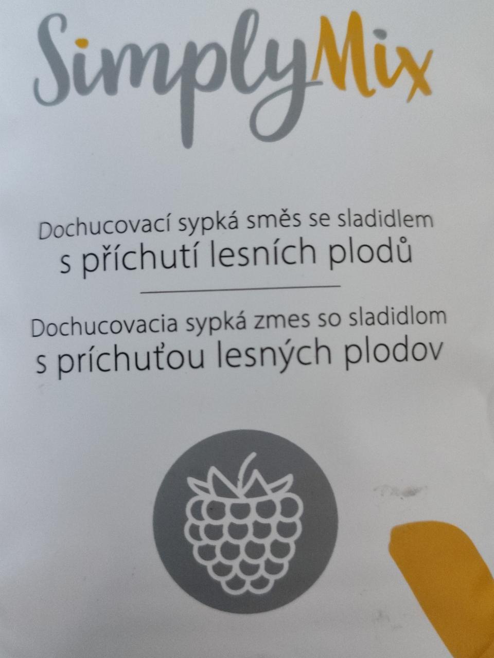 Fotografie - Dochucovací sypká směs se sladidlem příchuť Lesní plody SimplyMix