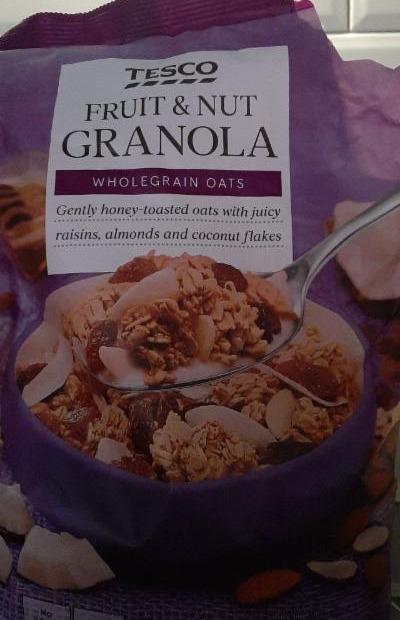 Fotografie - Fruit & Nut Granola Whole grain Oats Tesco