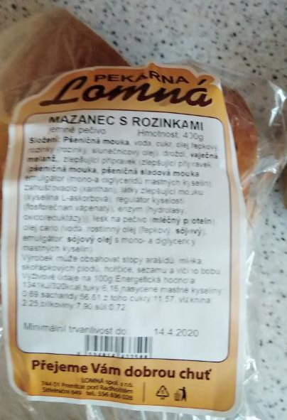 Fotografie - Mazanec s rozinkami Pekárna Lomná