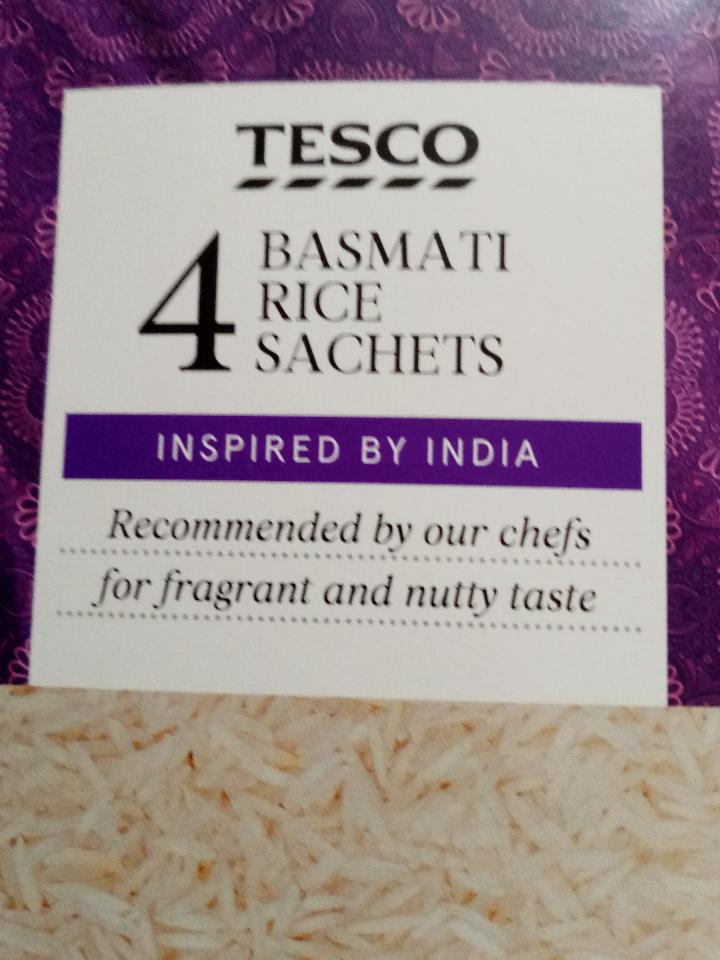 Fotografie - 4 Basmati Rice sachets Tesco