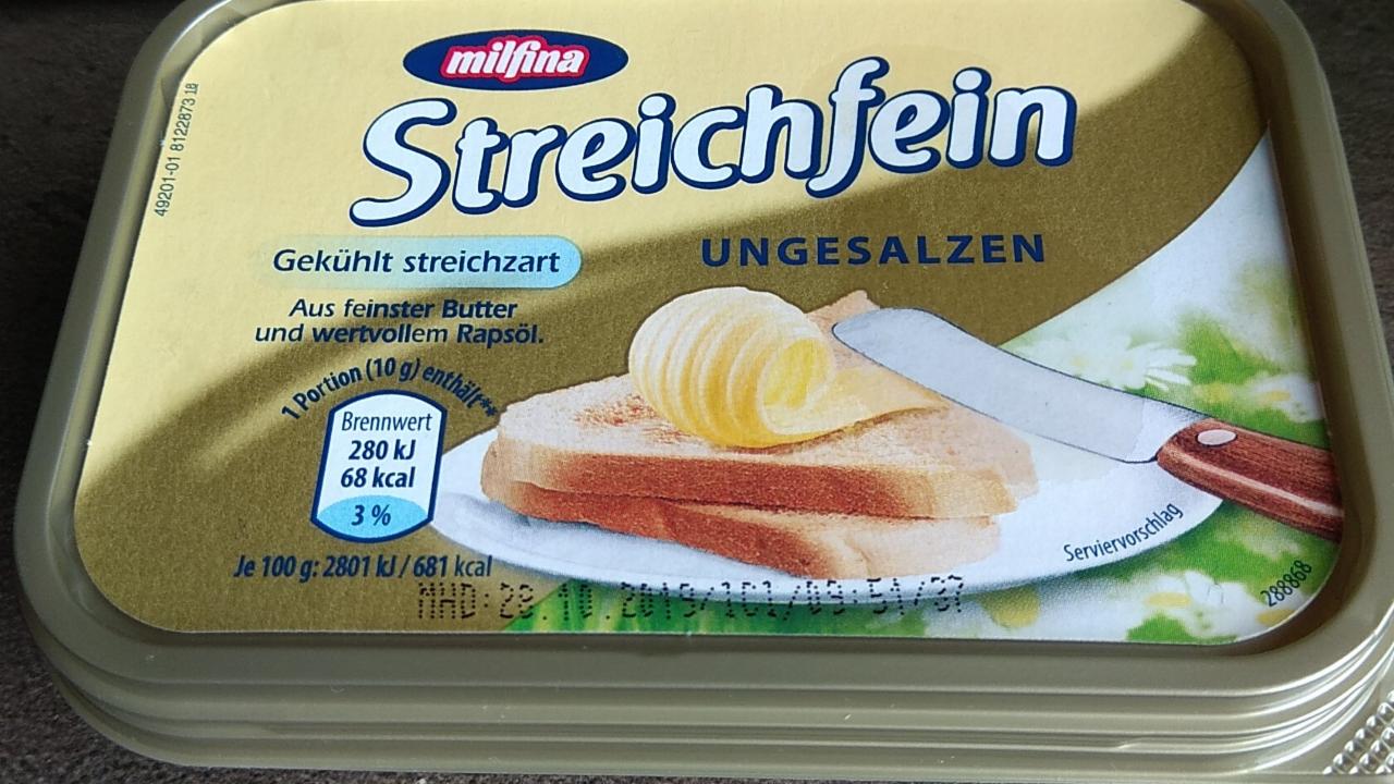 Fotografie - Streichfein ungesalzen Milfina