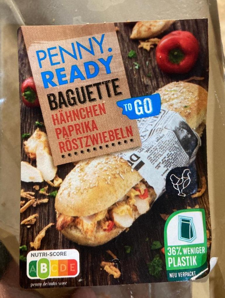 Fotografie - Baguette Hähnchen paprika röstzwiebeln Penny Ready