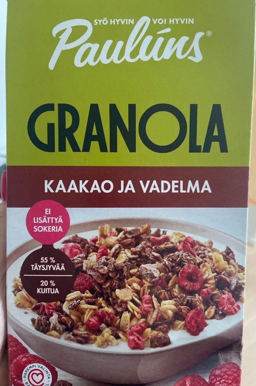 Fotografie - Granola kaakao ja vadelma Paulúns