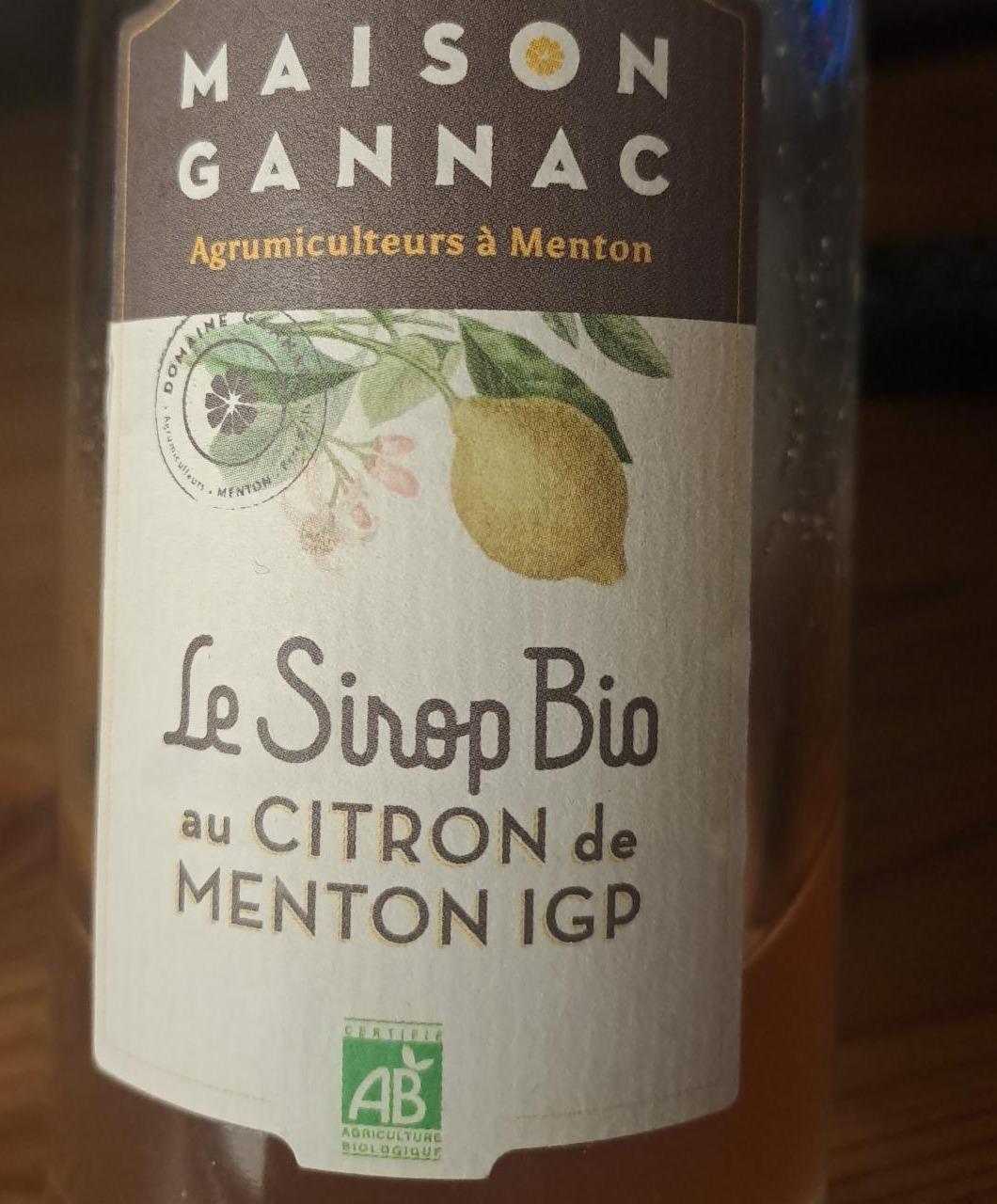 Fotografie - Le sirop bio au citron de menton igp Maison Gannac