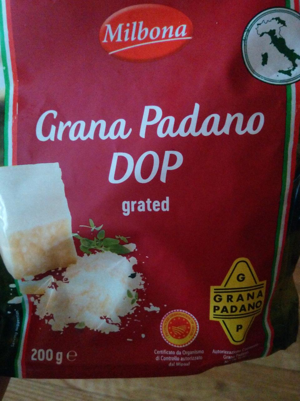 Fotografie - Grana Padano DOP grated Milbona