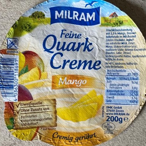 Fotografie - Feine Quark Creme Mango