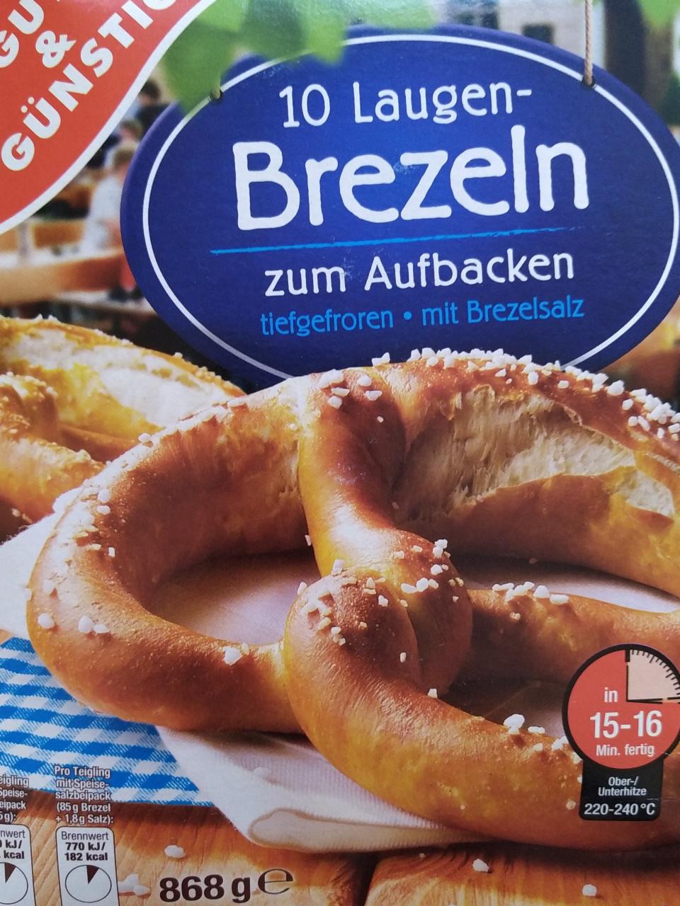 Fotografie - 10 LaugenBrezeln zum Aufbacken Gut & Günstig