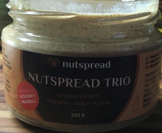 Fotografie - trio mandle kešu kokos krém bez cukru Nutspread