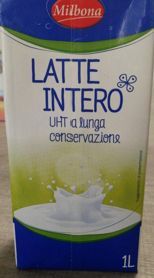 Fotografie - Latte intero trvanlivé plnotučné 3,5% Milbona