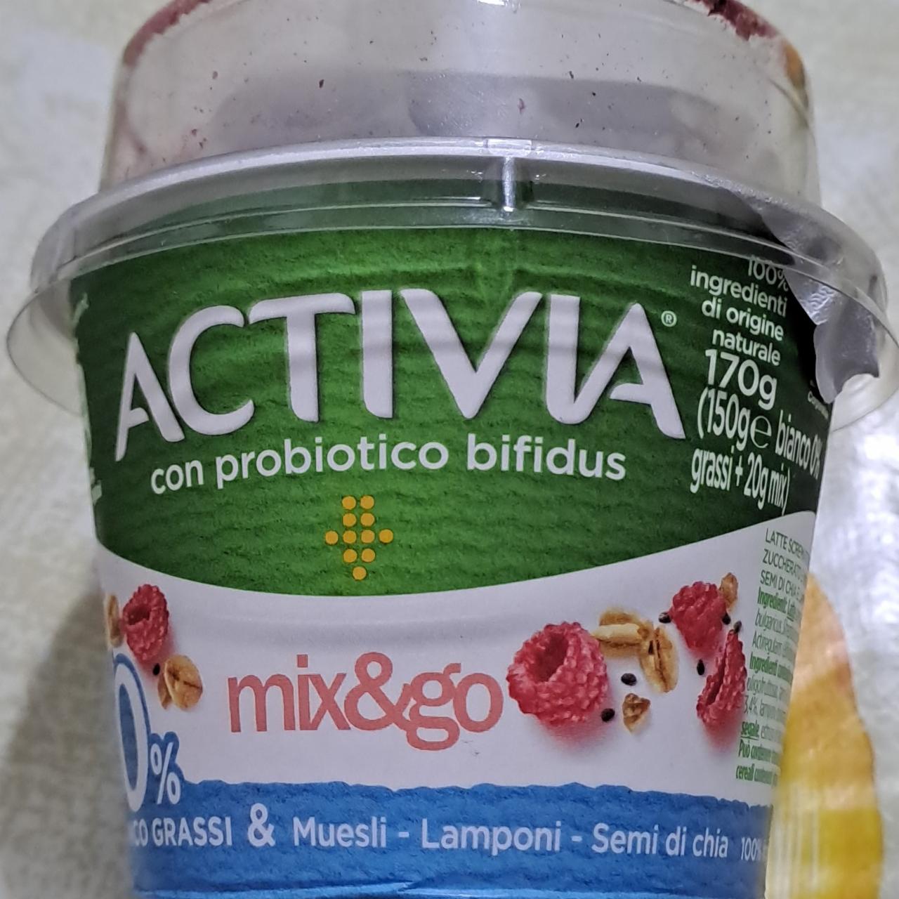 Fotografie - Activia mix&go 0% grassi Danone