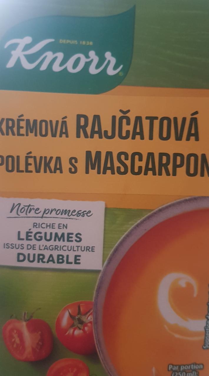 Fotografie - Krémová rajčatová polévka s mascarpone Knorr