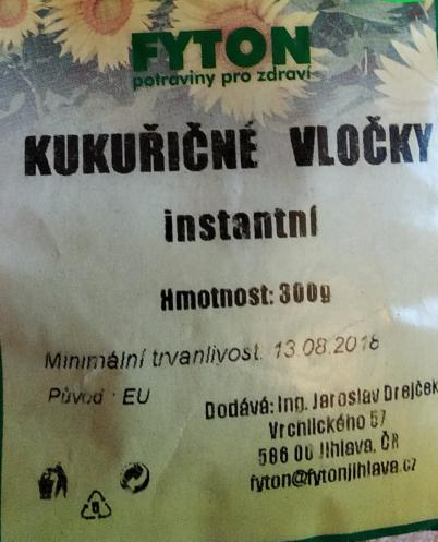 Fotografie - kukuřičné vločky instantní Fyton