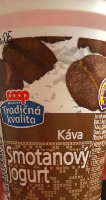 Fotografie - Smotanový jogurt káva coop jednota